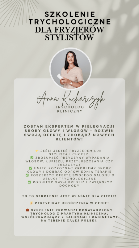 Szkolenie trychologiczne dla fryzjerów, stylistów.